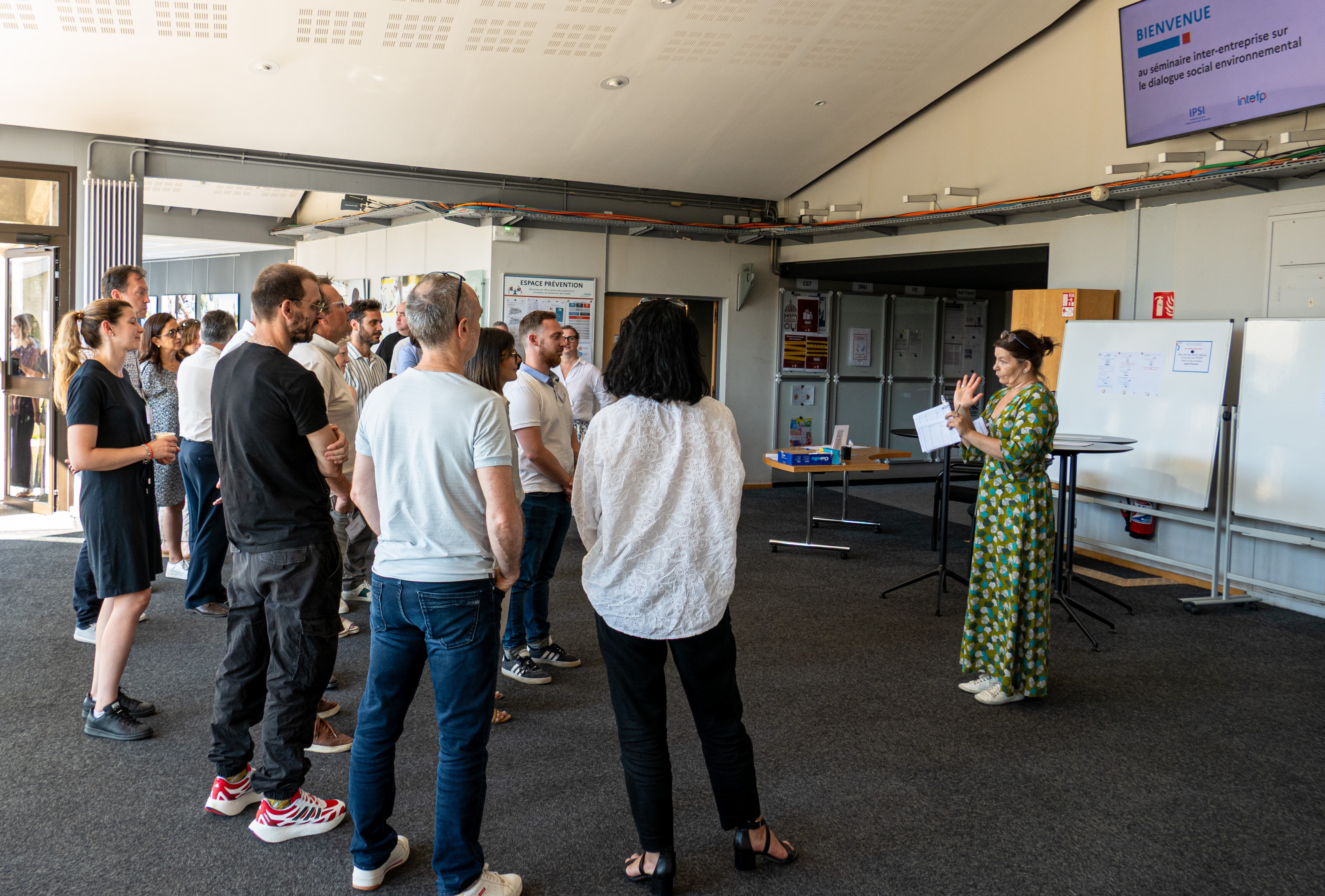 Embarquement individuel puis collectif des participants