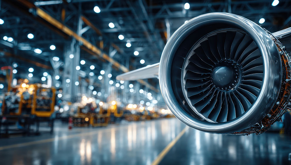 Illustration d'une usine d'avion