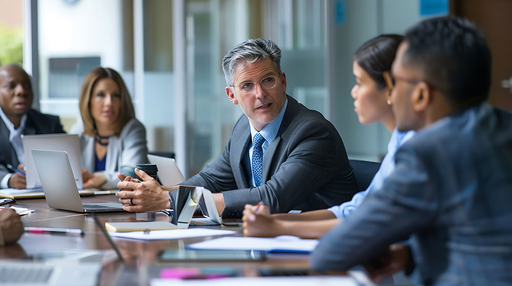 Image illustrant le dialogue social à traverse une réunion entre instances