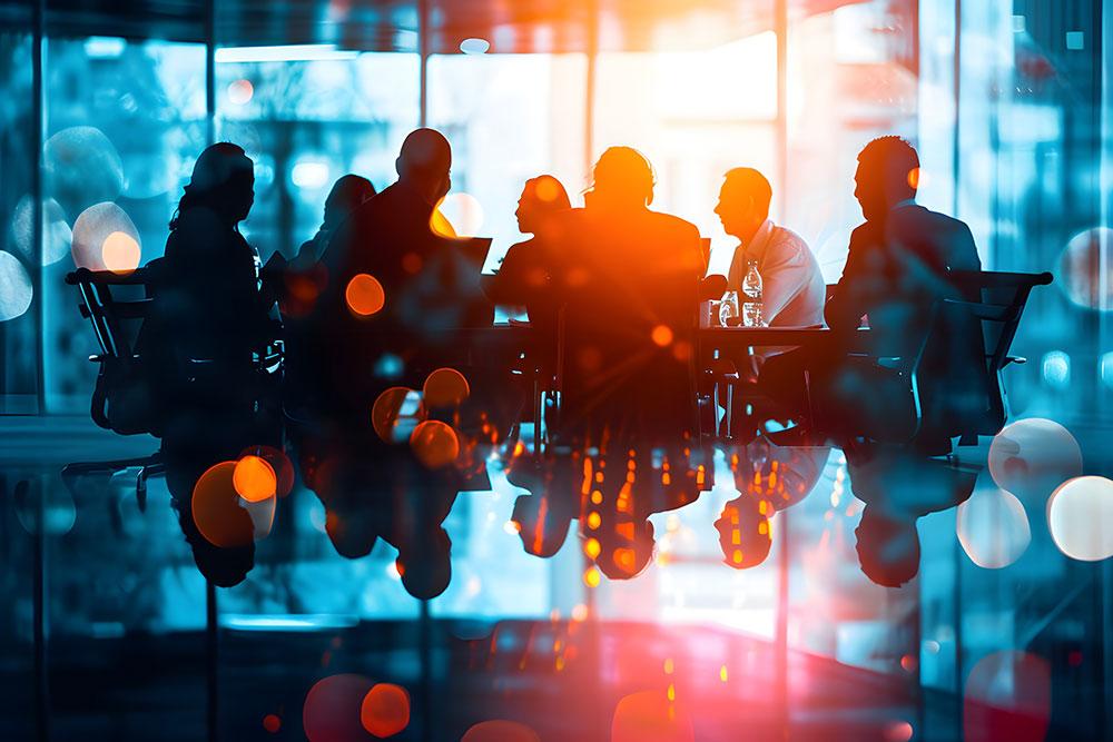 Illustration d'une réunion visant à mettre en lumière que les transformations numériques nécessite dialogue 